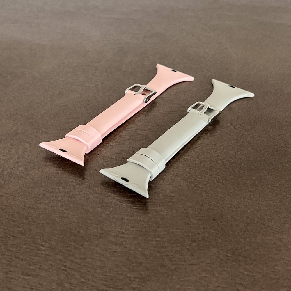 🌸3/$15 🌸 Thin Silicone Apple Watch Sports Bands - Two Pack - Picture 4 of 6